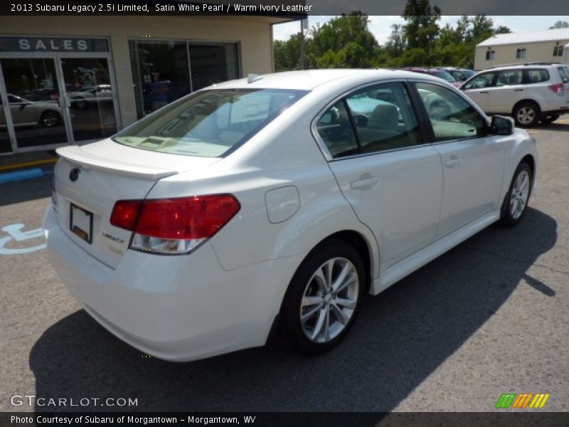 Satin White Pearl / Warm Ivory Leather 2013 Subaru Legacy 2.5i Limited