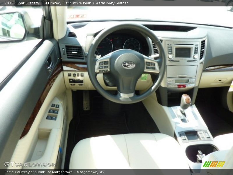 Satin White Pearl / Warm Ivory Leather 2013 Subaru Legacy 2.5i Limited