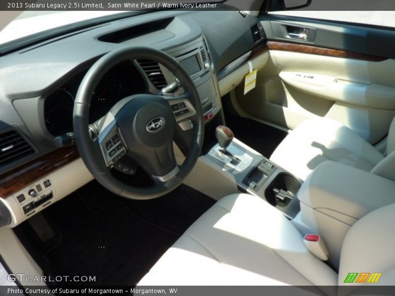 Satin White Pearl / Warm Ivory Leather 2013 Subaru Legacy 2.5i Limited