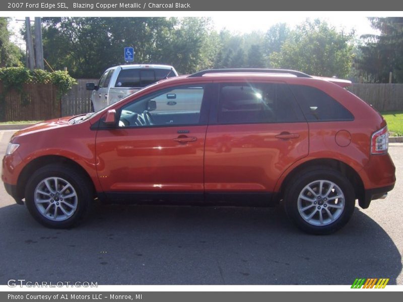 Blazing Copper Metallic / Charcoal Black 2007 Ford Edge SEL