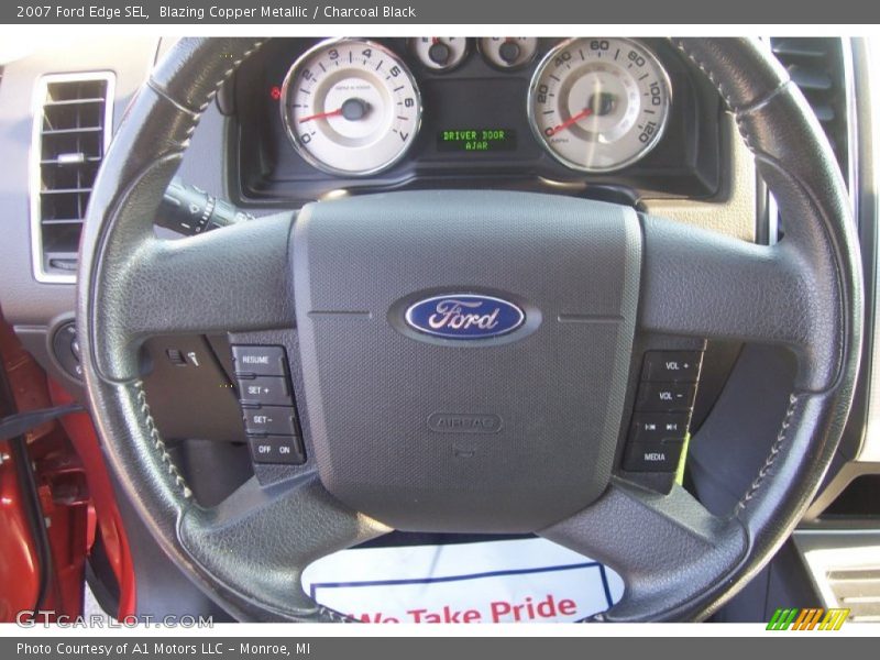 Blazing Copper Metallic / Charcoal Black 2007 Ford Edge SEL