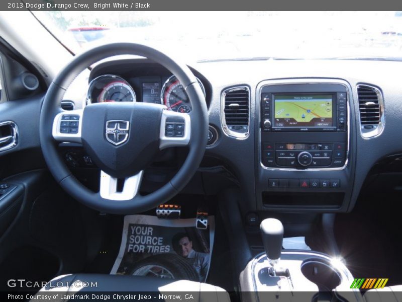 Bright White / Black 2013 Dodge Durango Crew