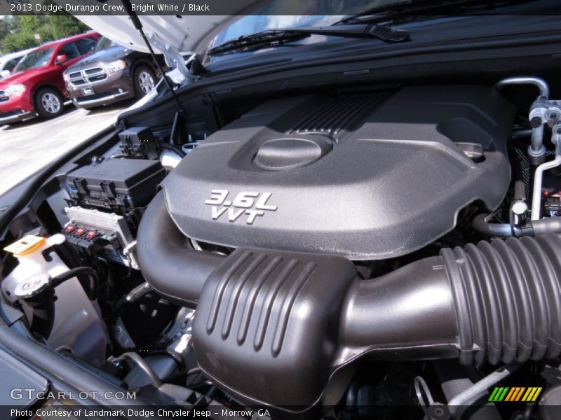Bright White / Black 2013 Dodge Durango Crew