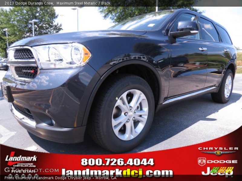 Maximum Steel Metallic / Black 2013 Dodge Durango Crew