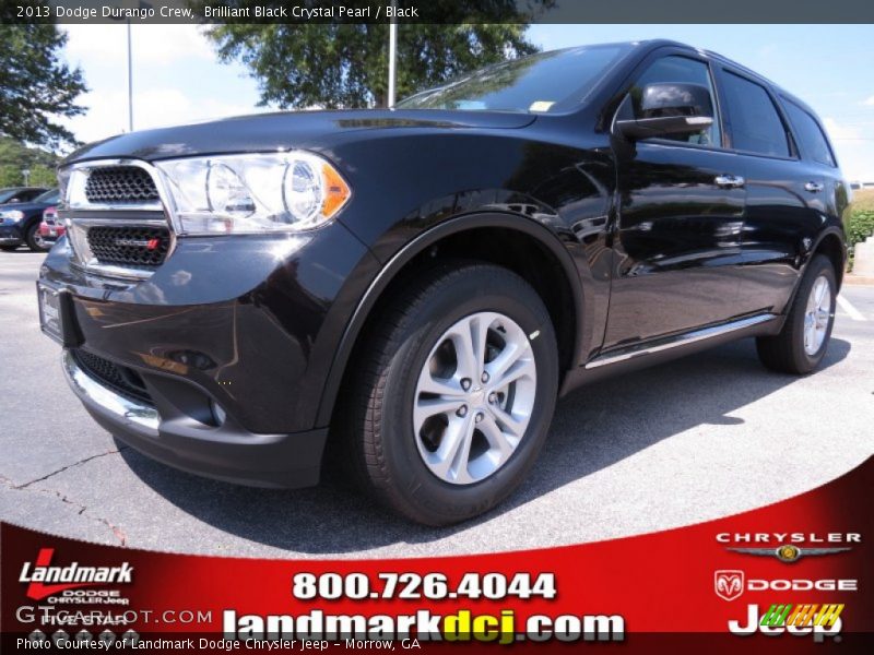 Brilliant Black Crystal Pearl / Black 2013 Dodge Durango Crew