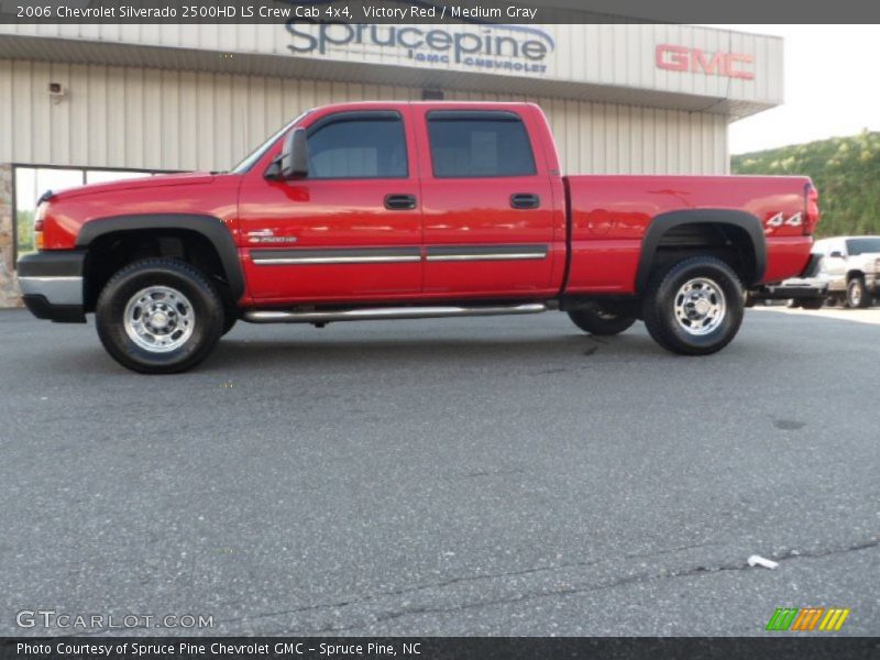 Victory Red / Medium Gray 2006 Chevrolet Silverado 2500HD LS Crew Cab 4x4