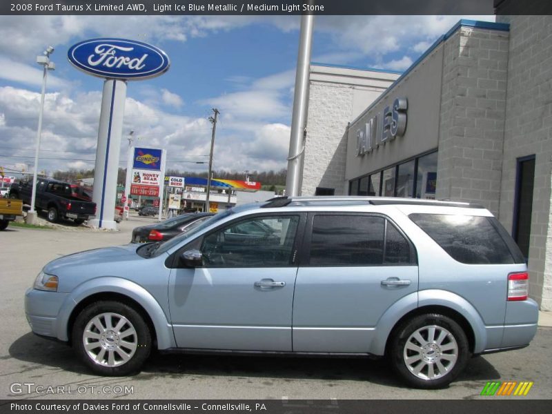 Light Ice Blue Metallic / Medium Light Stone 2008 Ford Taurus X Limited AWD