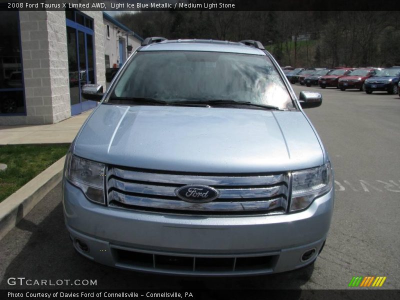 Light Ice Blue Metallic / Medium Light Stone 2008 Ford Taurus X Limited AWD