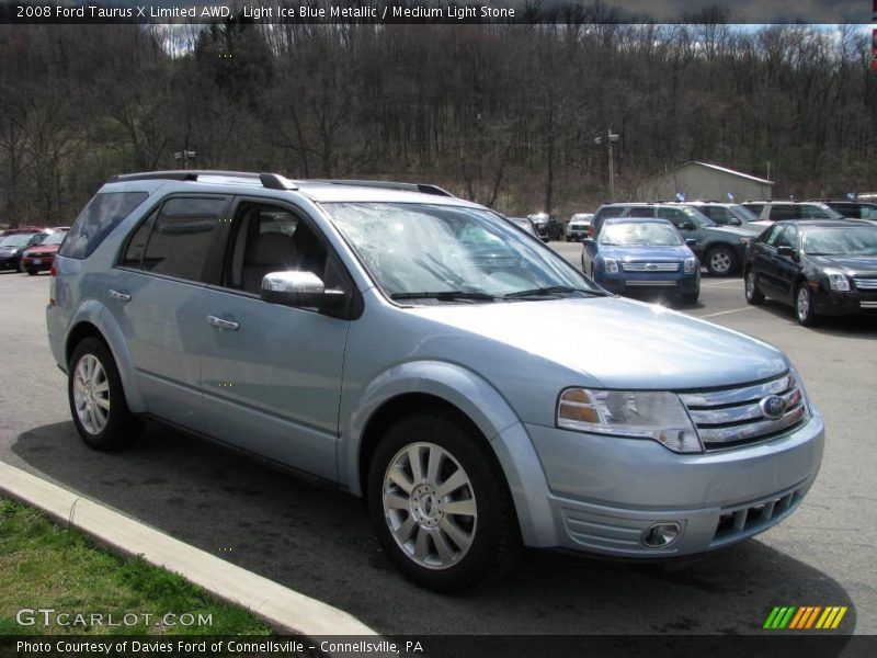 Light Ice Blue Metallic / Medium Light Stone 2008 Ford Taurus X Limited AWD