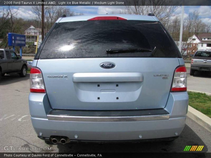 Light Ice Blue Metallic / Medium Light Stone 2008 Ford Taurus X Limited AWD
