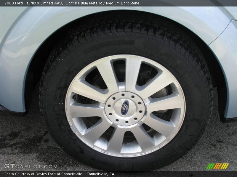 Light Ice Blue Metallic / Medium Light Stone 2008 Ford Taurus X Limited AWD