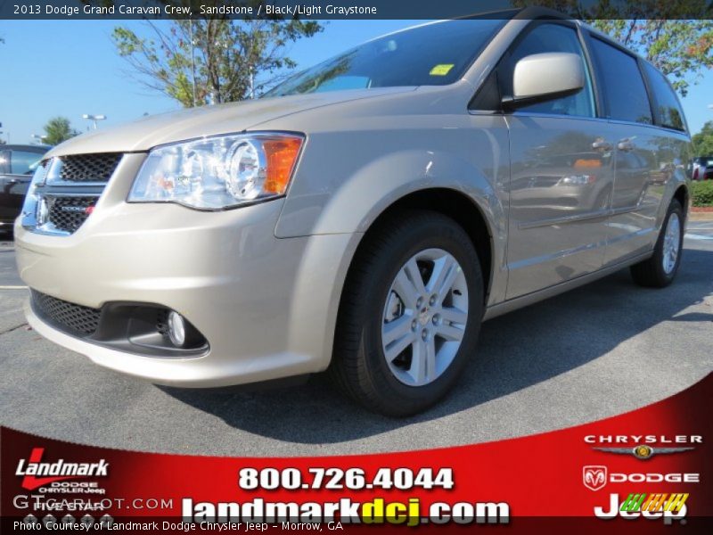 Sandstone / Black/Light Graystone 2013 Dodge Grand Caravan Crew