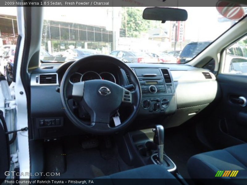 Fresh Powder / Charcoal 2009 Nissan Versa 1.8 S Sedan