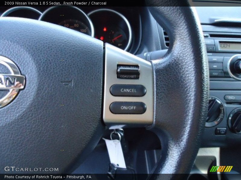 Fresh Powder / Charcoal 2009 Nissan Versa 1.8 S Sedan