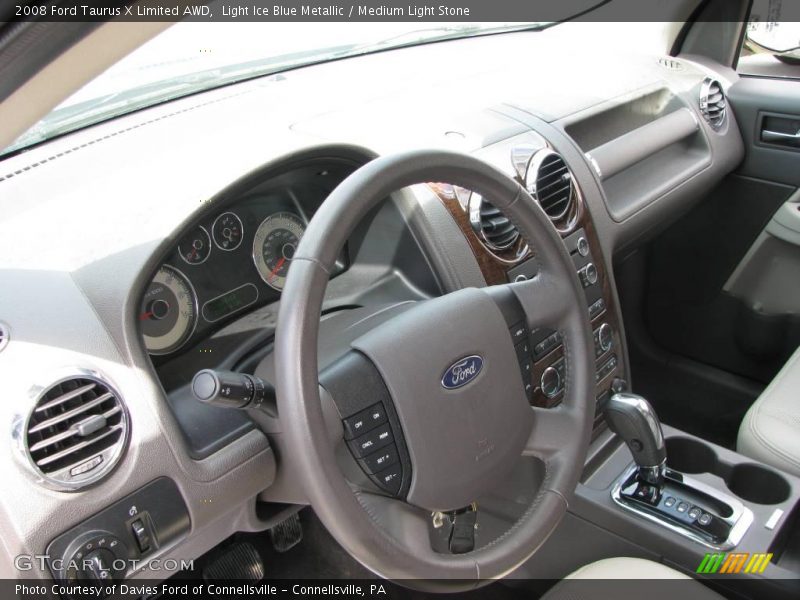 Light Ice Blue Metallic / Medium Light Stone 2008 Ford Taurus X Limited AWD