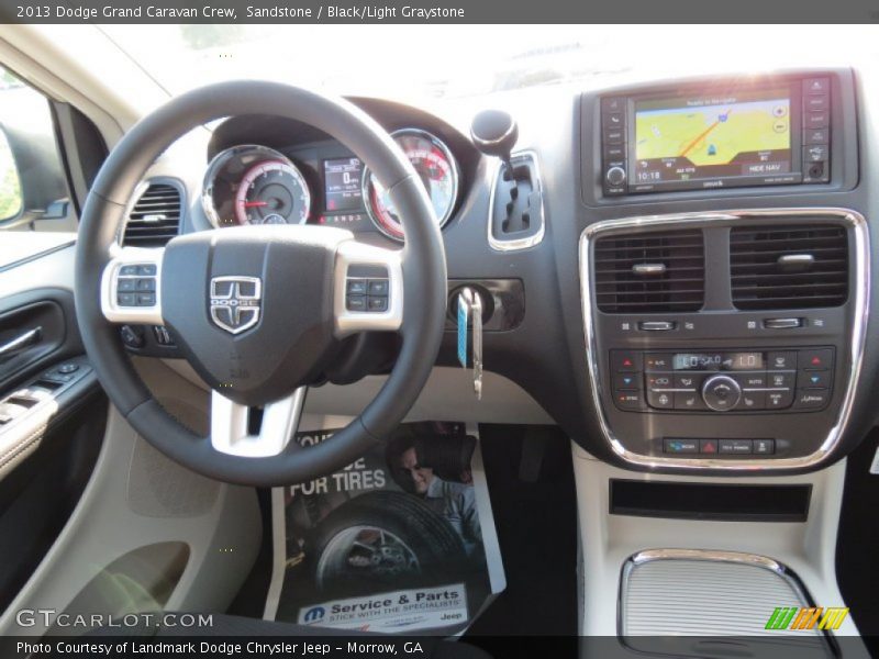 Sandstone / Black/Light Graystone 2013 Dodge Grand Caravan Crew