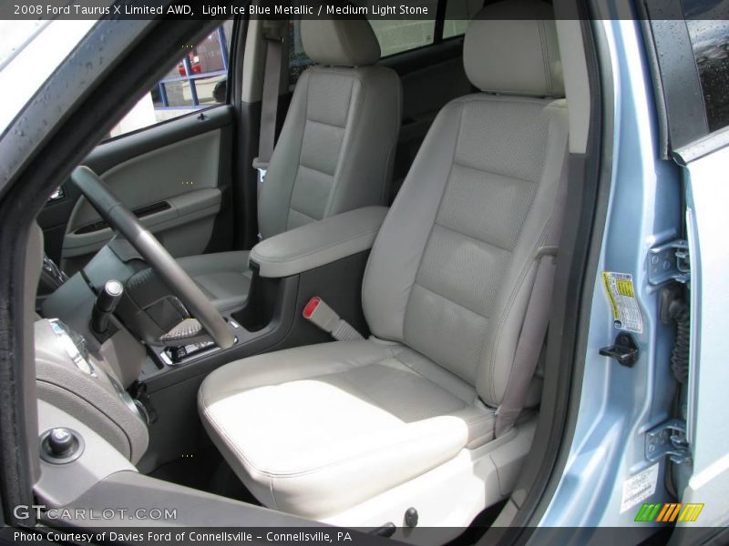 Light Ice Blue Metallic / Medium Light Stone 2008 Ford Taurus X Limited AWD