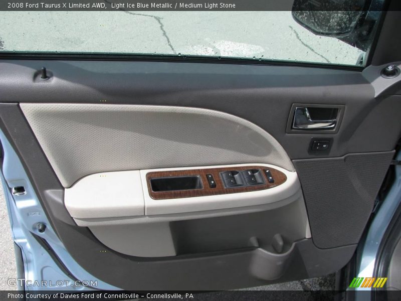 Light Ice Blue Metallic / Medium Light Stone 2008 Ford Taurus X Limited AWD