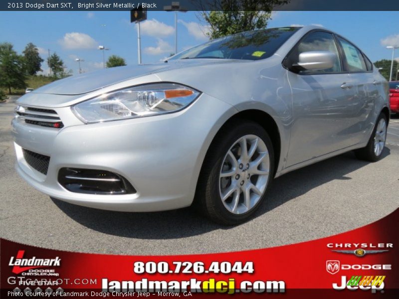 Bright Silver Metallic / Black 2013 Dodge Dart SXT