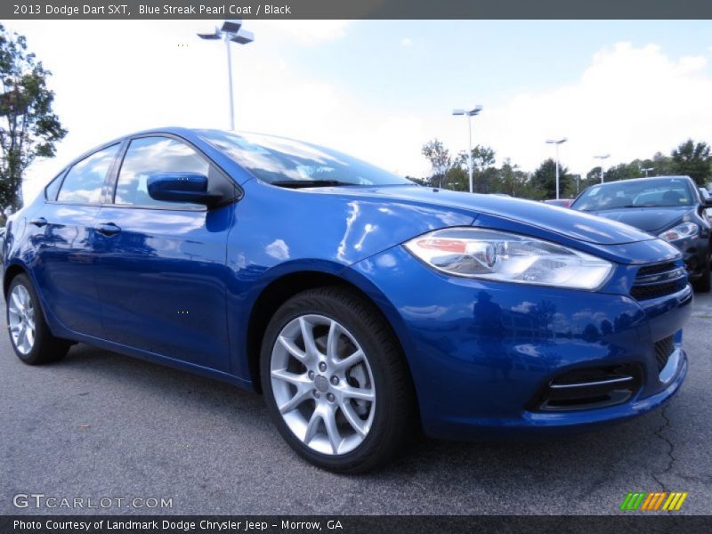 Blue Streak Pearl Coat / Black 2013 Dodge Dart SXT