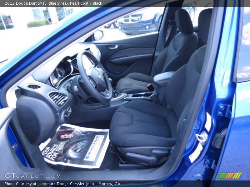 Blue Streak Pearl Coat / Black 2013 Dodge Dart SXT
