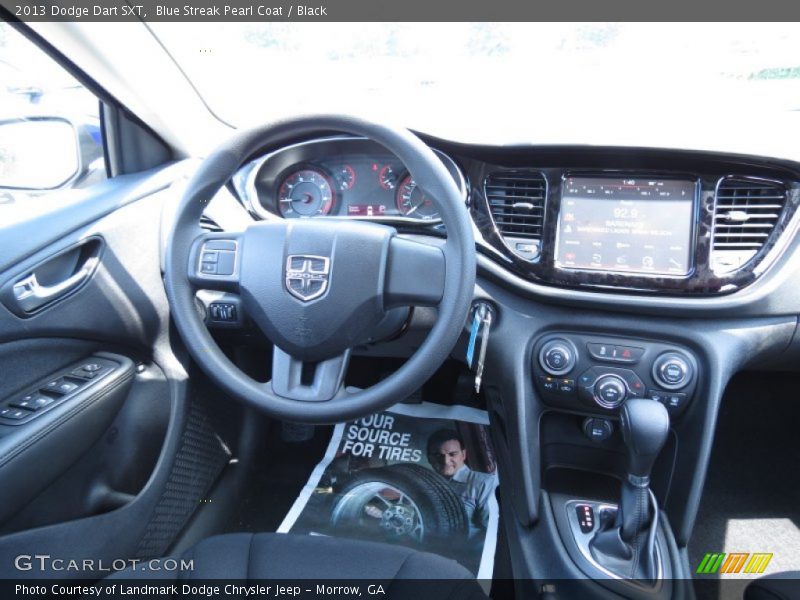 Blue Streak Pearl Coat / Black 2013 Dodge Dart SXT