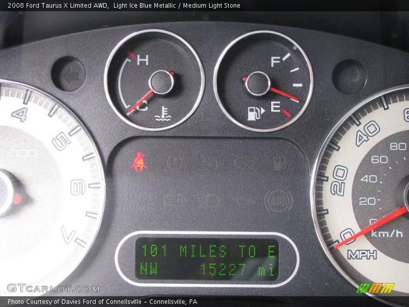Light Ice Blue Metallic / Medium Light Stone 2008 Ford Taurus X Limited AWD