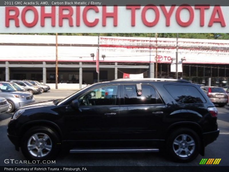 Carbon Black Metallic / Ebony 2011 GMC Acadia SL AWD