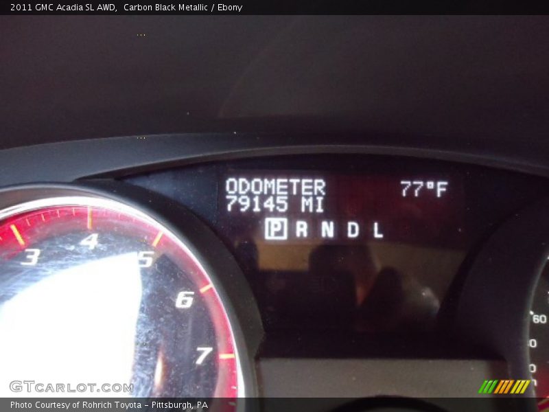 Carbon Black Metallic / Ebony 2011 GMC Acadia SL AWD