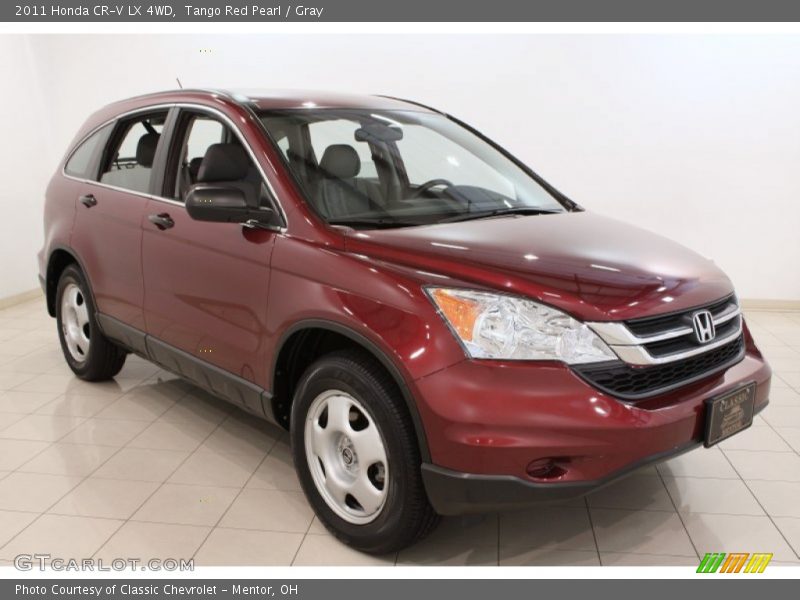 Tango Red Pearl / Gray 2011 Honda CR-V LX 4WD
