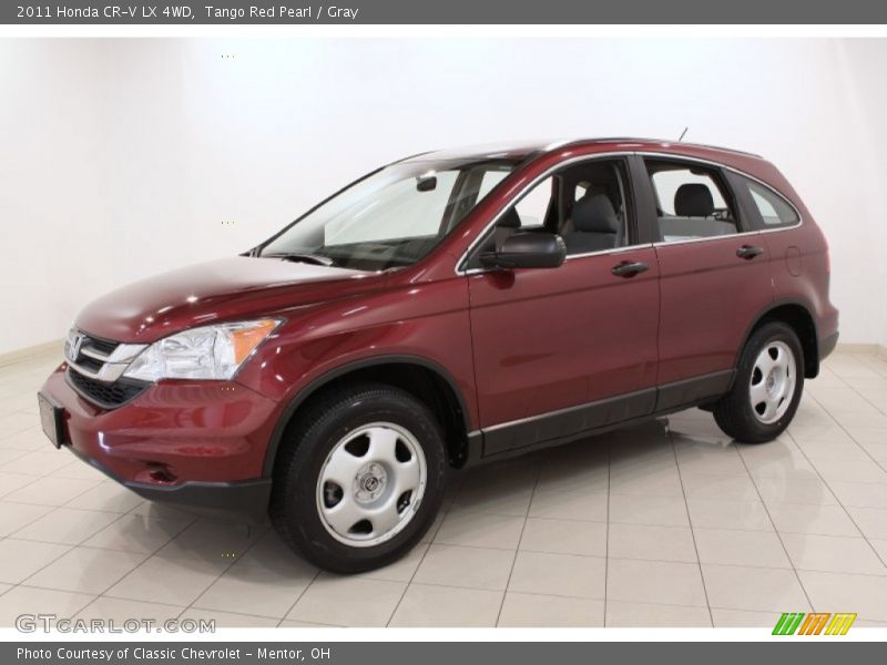 Tango Red Pearl / Gray 2011 Honda CR-V LX 4WD