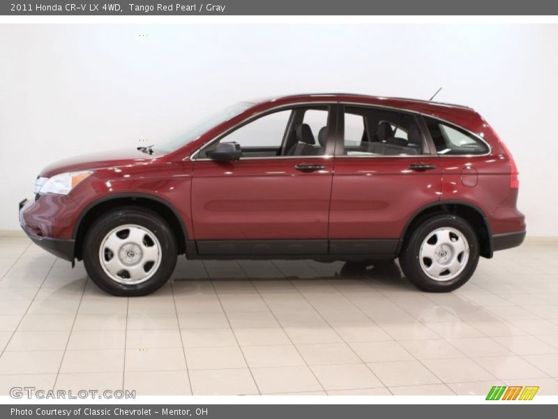 Tango Red Pearl / Gray 2011 Honda CR-V LX 4WD