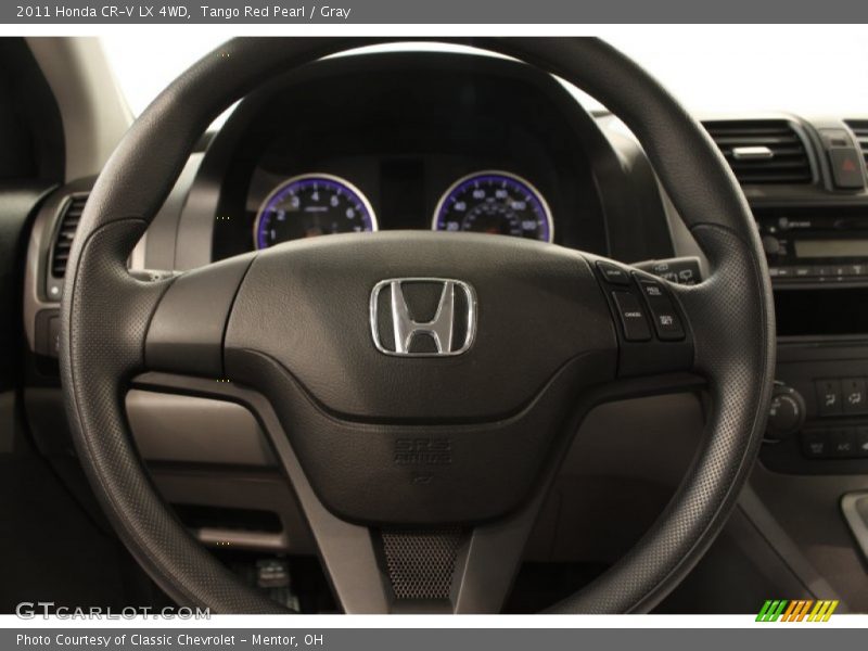 Tango Red Pearl / Gray 2011 Honda CR-V LX 4WD