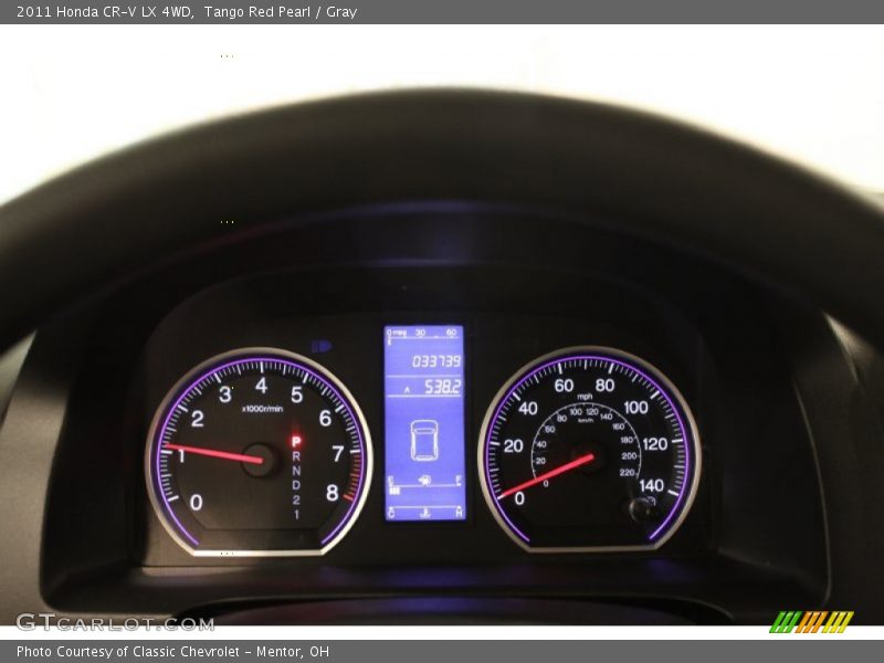 Tango Red Pearl / Gray 2011 Honda CR-V LX 4WD