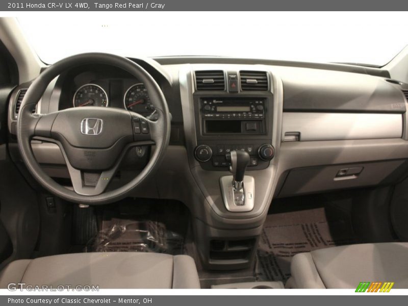 Tango Red Pearl / Gray 2011 Honda CR-V LX 4WD