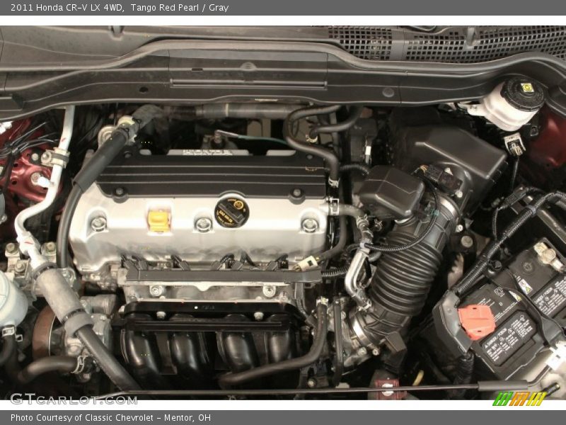 Tango Red Pearl / Gray 2011 Honda CR-V LX 4WD