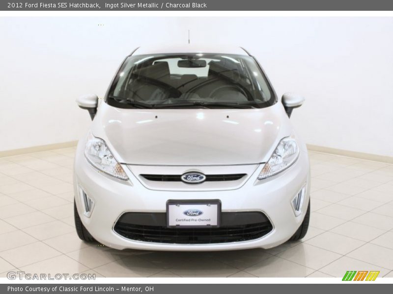 Ingot Silver Metallic / Charcoal Black 2012 Ford Fiesta SES Hatchback