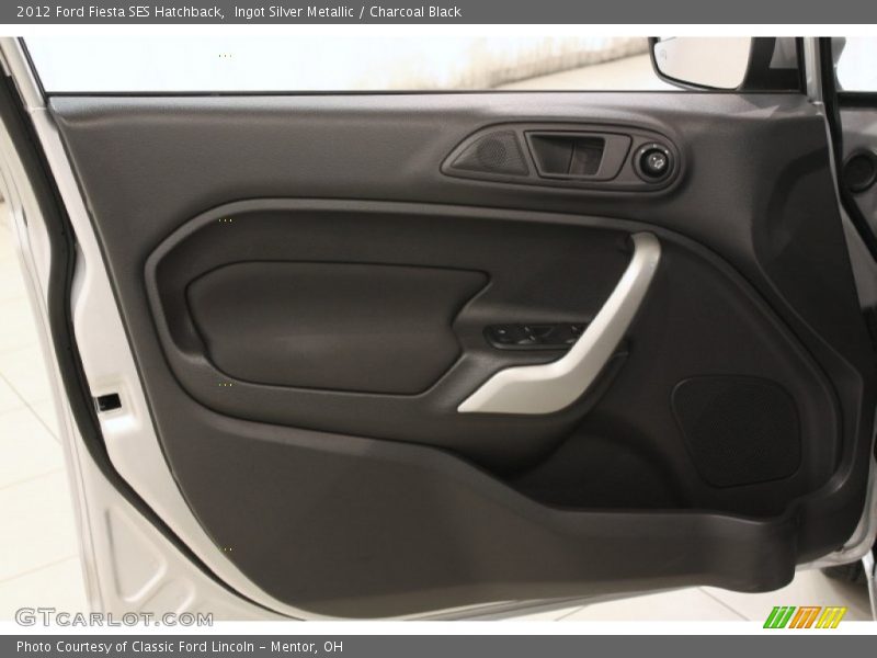 Ingot Silver Metallic / Charcoal Black 2012 Ford Fiesta SES Hatchback
