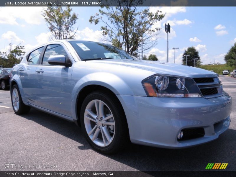 Crystal Blue Pearl / Black 2013 Dodge Avenger SXT V6