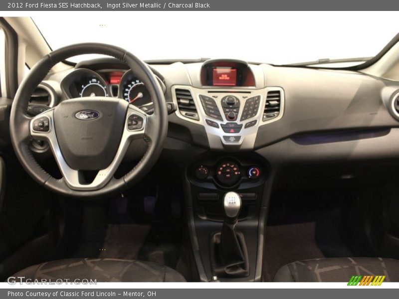 Ingot Silver Metallic / Charcoal Black 2012 Ford Fiesta SES Hatchback