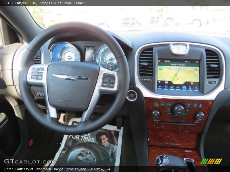 Ivory Tri-Coat Pearl / Black 2013 Chrysler 300