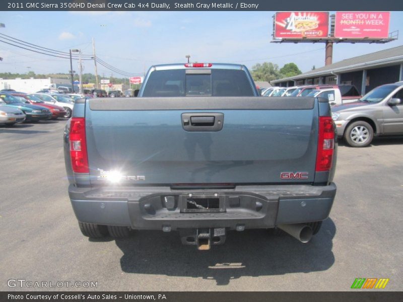 Stealth Gray Metallic / Ebony 2011 GMC Sierra 3500HD Denali Crew Cab 4x4 Dually