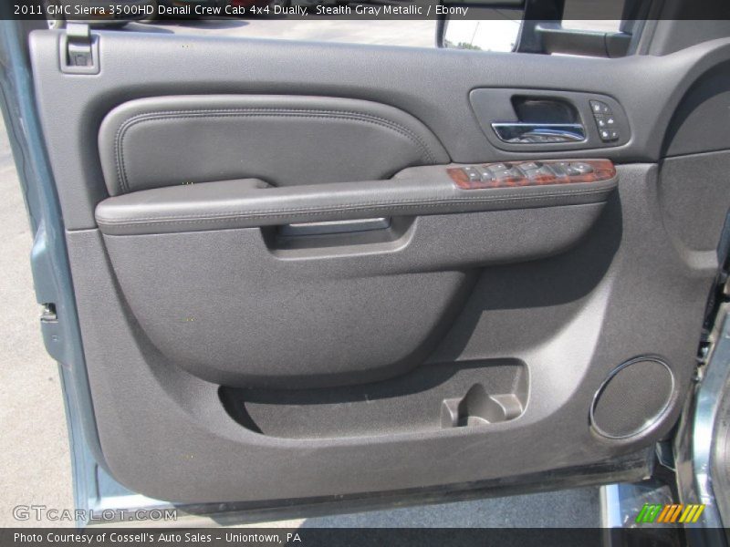 Stealth Gray Metallic / Ebony 2011 GMC Sierra 3500HD Denali Crew Cab 4x4 Dually