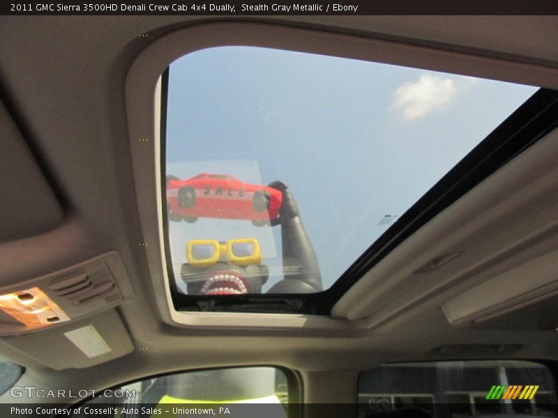 Stealth Gray Metallic / Ebony 2011 GMC Sierra 3500HD Denali Crew Cab 4x4 Dually