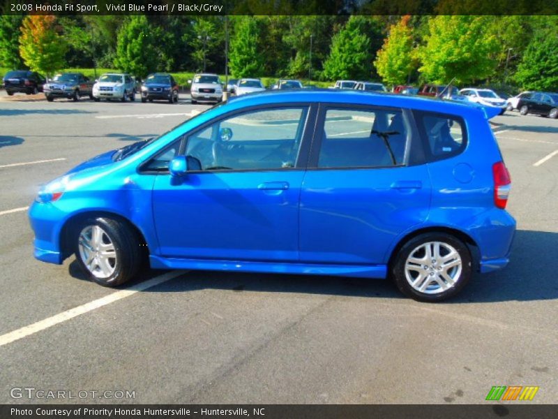 Vivid Blue Pearl / Black/Grey 2008 Honda Fit Sport