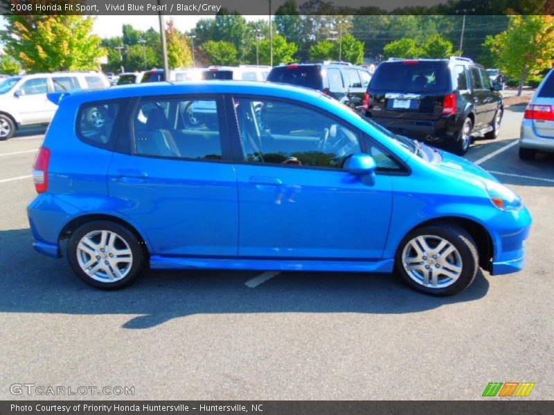 Vivid Blue Pearl / Black/Grey 2008 Honda Fit Sport