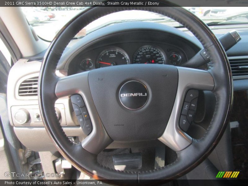 Stealth Gray Metallic / Ebony 2011 GMC Sierra 3500HD Denali Crew Cab 4x4 Dually