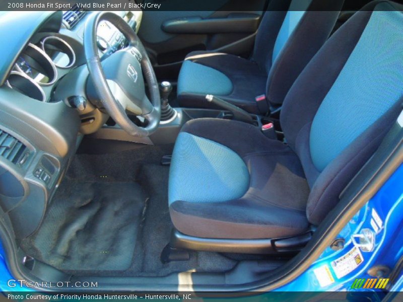 Vivid Blue Pearl / Black/Grey 2008 Honda Fit Sport
