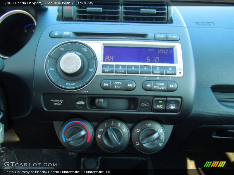 Vivid Blue Pearl / Black/Grey 2008 Honda Fit Sport