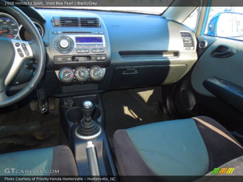 Vivid Blue Pearl / Black/Grey 2008 Honda Fit Sport